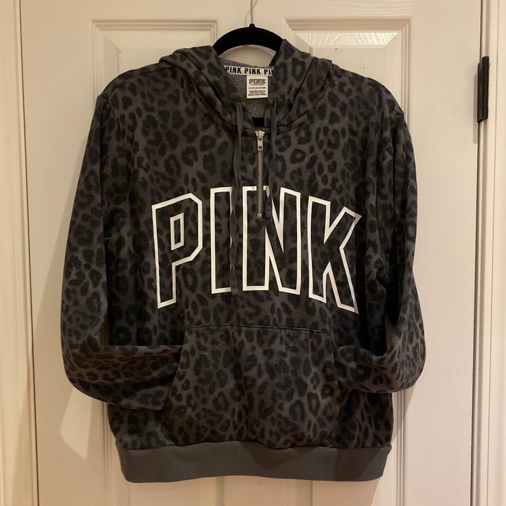 COPY - Pink Grey black leopard print